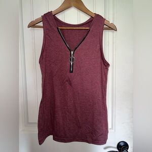Quarter-zip tank top